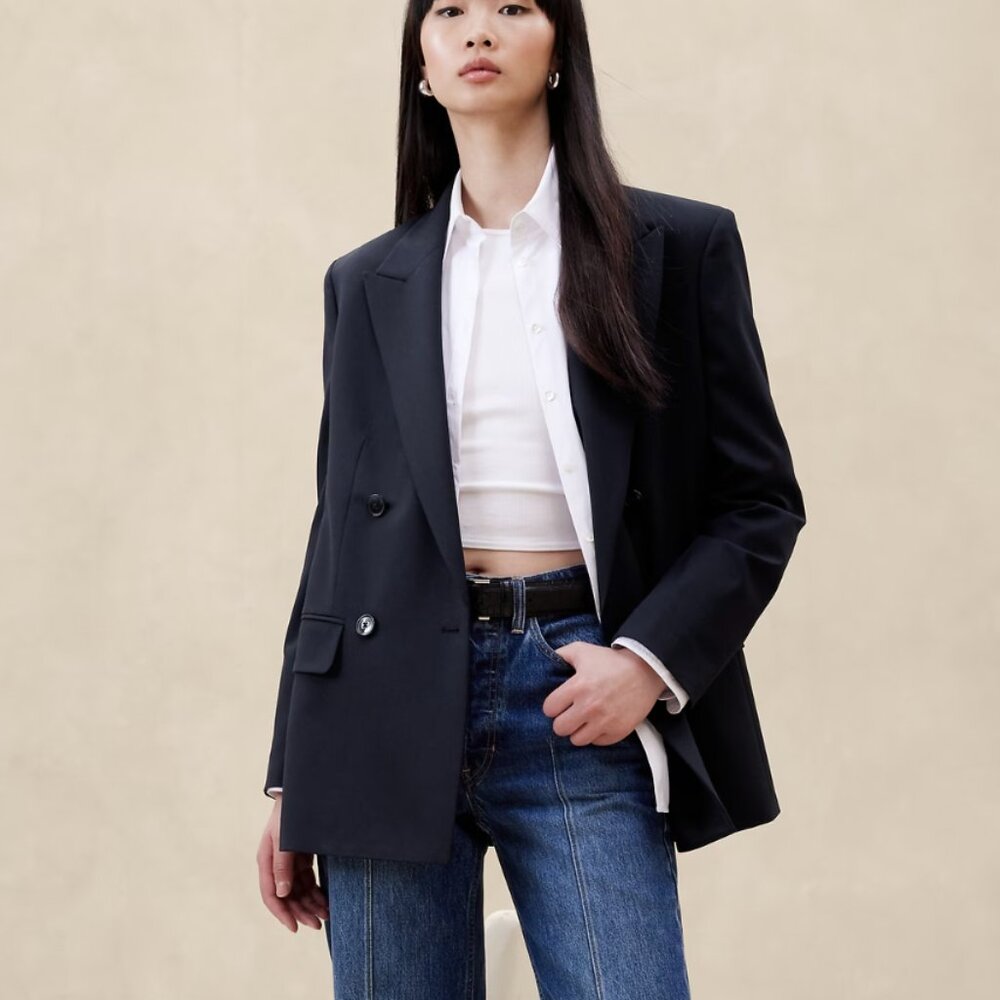 Banana Republic SIENA RELAXED ITALIAN WOOL BLAZER